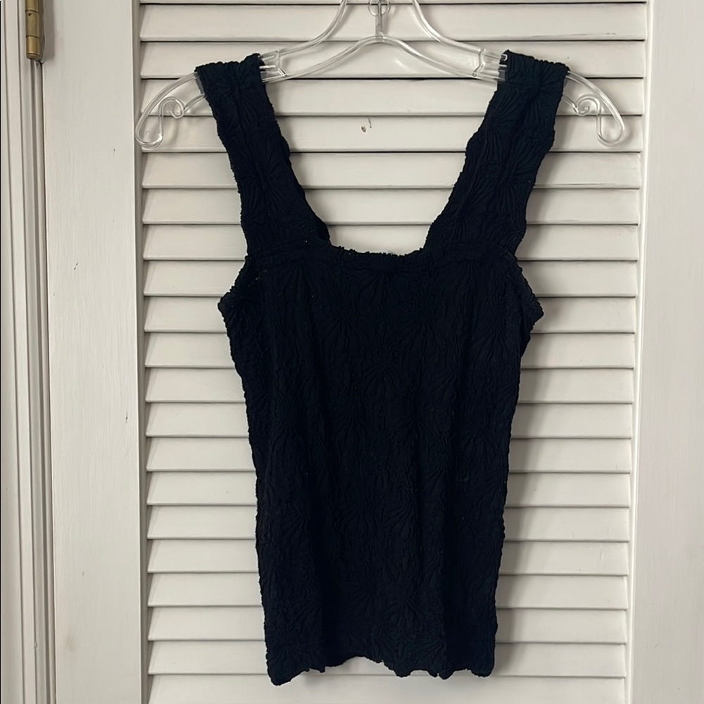 Altar'd State Black Ribbed Fitted Tank Top